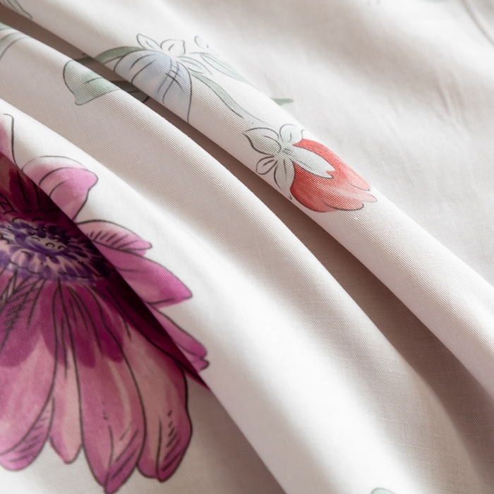 91家纺网 家纺一手货源 找家纺 金奇达2025新款【曼妙庄园】-轻氧水光天丝棉四件套（标准号全网控价（折后券后）不低于268） 知夏粉