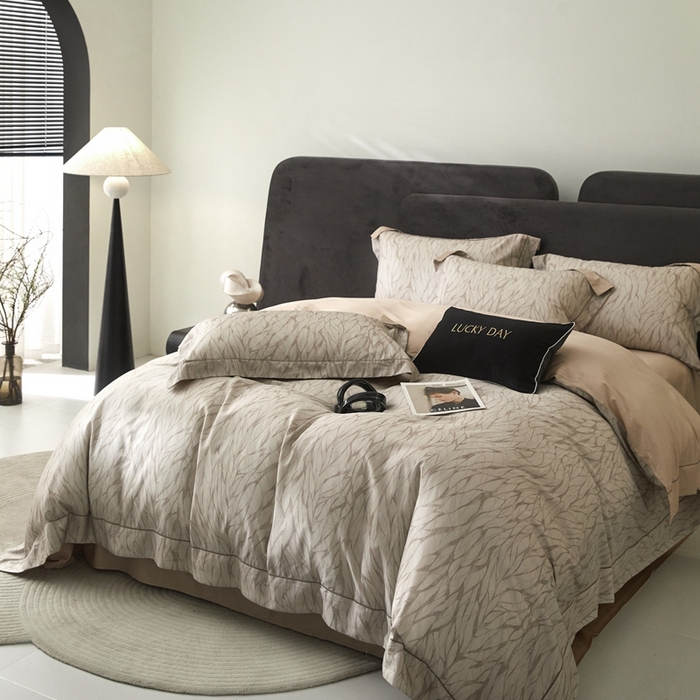 91家纺网 家纺一手货源 找家纺 金奇达2025新款【盛夏流年】-茧养莱赛尔四件套（标准号全网控价（折后券后）不低于258元） 梵高-贝拉金