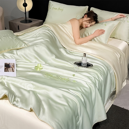 91家纺网 家纺一手货源 找家纺 （总）如一 2025新款麻绳系列水洗冰丝刺绣夏被四件套