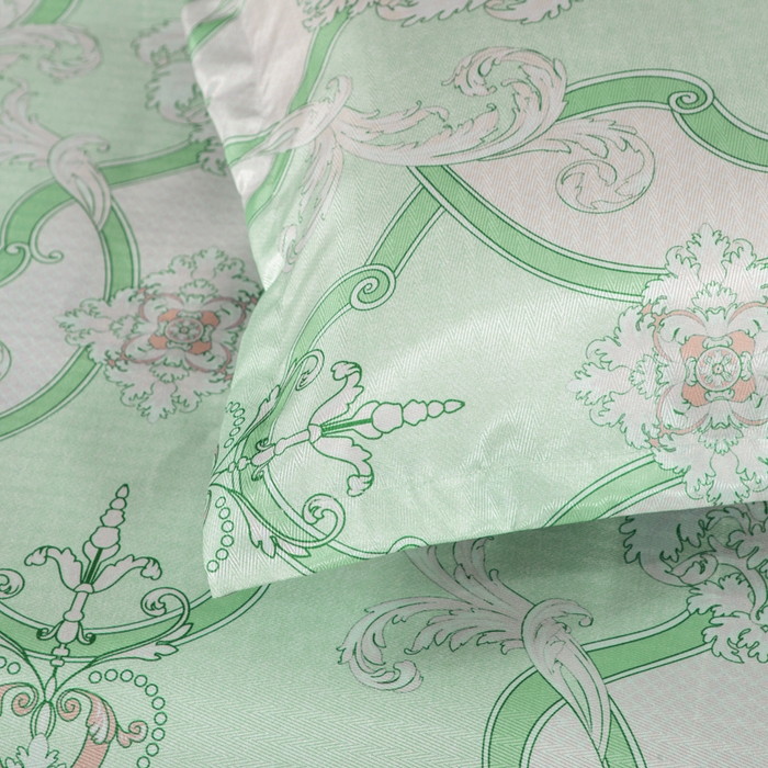 91家纺网 家纺一手货源 找家纺 肖恩毯业 2025新款印花斜纹冰丝席三件套 浅草未央