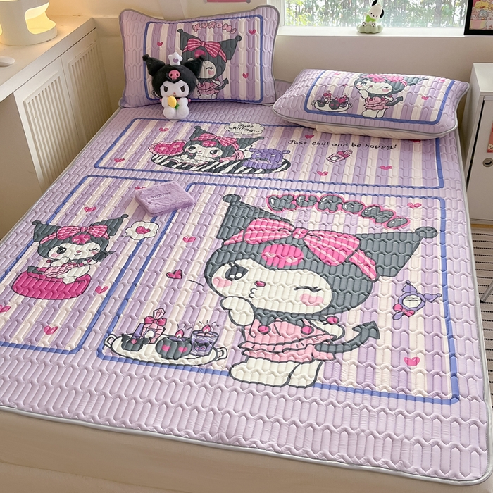 91家纺网 家纺一手货源 找家纺 金爱家 2025新款正版三丽鸥凉感乳胶凉席 购物库洛米