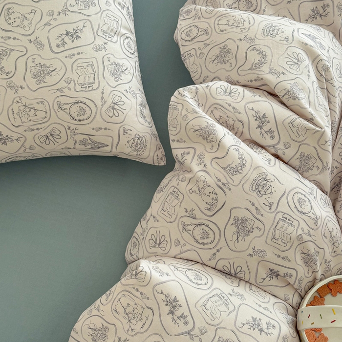 91家纺网 家纺一手货源 找家纺 塞纳 2026新款.全棉有氧双层纱四件套-场景二-浪漫主义-兰