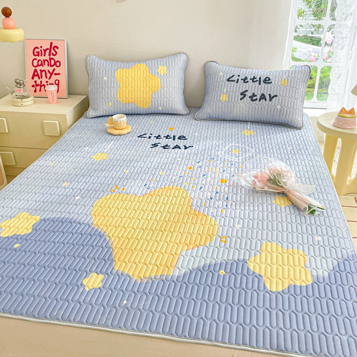 91家纺网 家纺一手货源 找家纺 川悦生活 2025新款大阪凉感丝凉席 星海