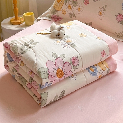 91家纺网 家纺一手货源 找家纺 （总）欧夏家纺 2025新款里外全棉印花夏被100%新疆棉花夏凉被空调被直播供货