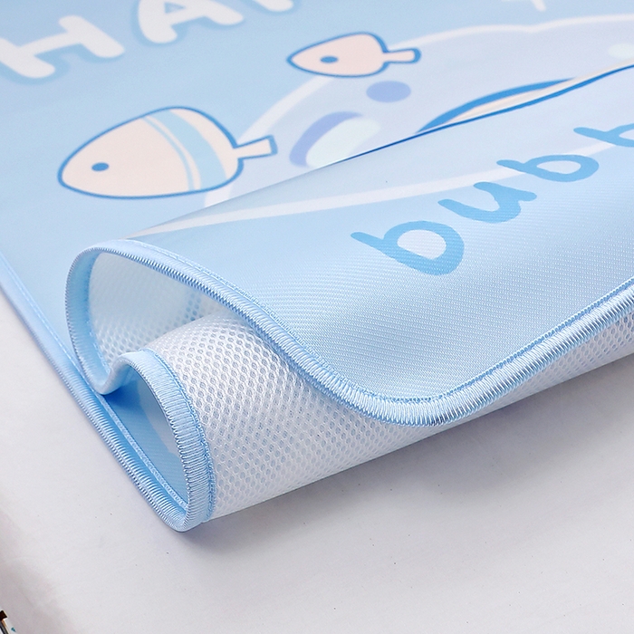 91家纺网 家纺一手货源 找家纺 八零年代 2025新品云柔牛奶丝儿童凉席套件蓝色小狗