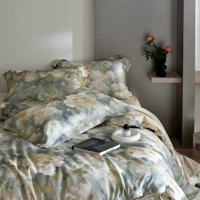 91家纺网 家纺一手货源 找家纺 金奇达2025新款【艺术花卉】-茧养莱赛尔四件套（标准号全网控价（折后券后）不低于228元） 清染