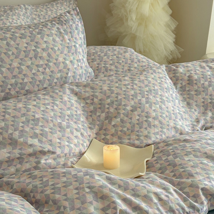 91家纺网 家纺一手货源 找家纺 塞纳 2026新款.全棉有氧双层纱四件套-场景二-赛琳娜-兰