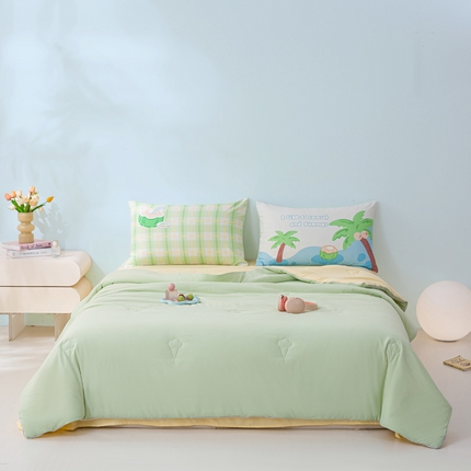 91家纺网 家纺一手货源 找家纺 （总）康纳利 2025新款冰淇淋凉感夏被四件套