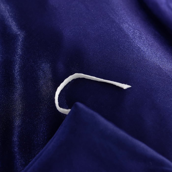 91家纺网 家纺一手货源 找家纺 经年 2025年特价款丝绸水洗冰丝四件套-单被套 直播爆款 深蓝