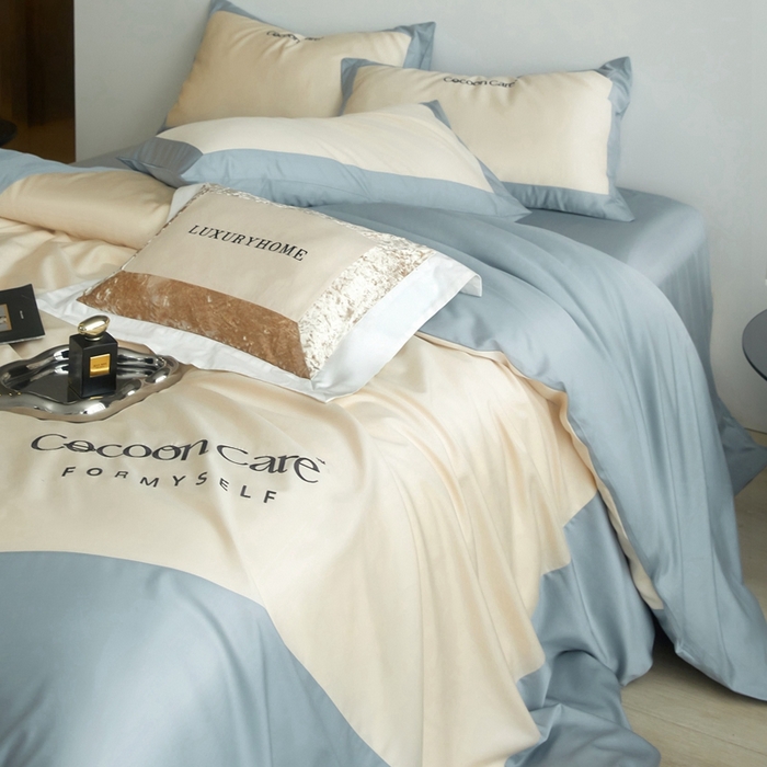 91家纺网 家纺一手货源 找家纺 金奇达2025新款【洛伊】-茧养莱赛尔四件套（标准号全网控价（折后券后）不低于258元） 洛伊-风铃兰