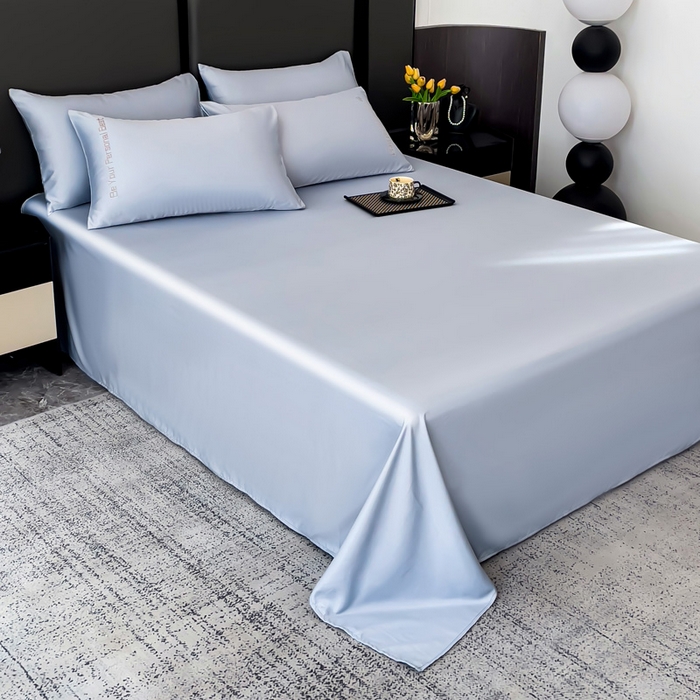 91家纺网 家纺一手货源 找家纺 （总）纽缦家纺 2025新款纯色提花冰丝系列床单单件-单床单