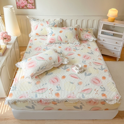 麒豆豆 2025新款天丝印花床笠 甜心芭乐