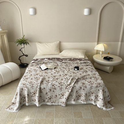 麻依 新款精细纱民宿纱布毯子四层 时屿