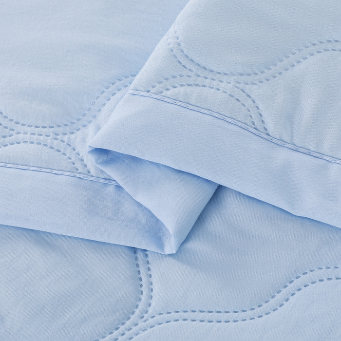 91家纺网 家纺一手货源 找家纺 太阳树家纺 2025水洗棉夏被夏凉被空调被超声波压花礼品直播供应链引流爆款 骑士蓝