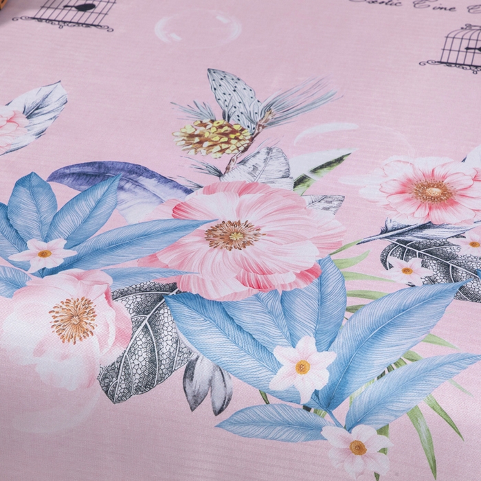 91家纺网 家纺一手货源 找家纺 肖恩毯业 2025新款印花斜纹冰丝席三件套 雏菊满野