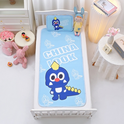 91家纺网 家纺一手货源 找家纺 八零年代 2025新品云柔牛奶丝儿童凉席套件恐龙王子