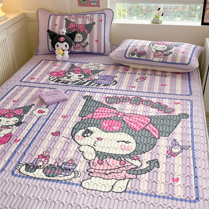 91家纺网 家纺一手货源 找家纺 金爱家 2025新款正版三丽鸥凉感乳胶凉席 购物库洛米