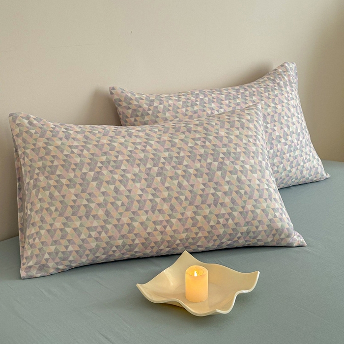 91家纺网 家纺一手货源 找家纺 塞纳 2026新款.全棉有氧双层纱四件套-场景二-赛琳娜-兰