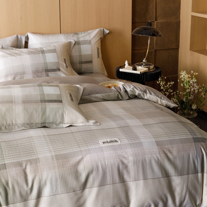 91家纺网 家纺一手货源 找家纺 金奇达2025新款【洛米奥】-轻氧水光天丝棉四件套（标准号全网控价（折后券后）不低于288元） 洛米奥-绿咖