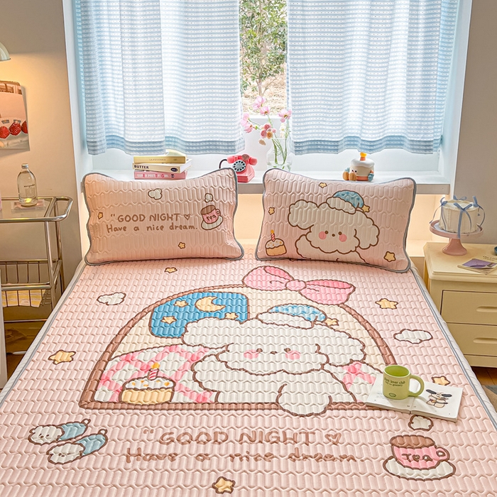 91家纺网 家纺一手货源 找家纺 川悦生活 2025新款大阪凉感丝凉席 晚安夏洛