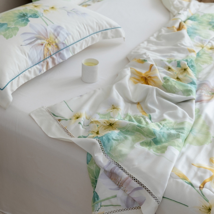 91家纺网 家纺一手货源 找家纺 棉生活家纺 2025新款春夏莫代尔天丝夏被 倾城米