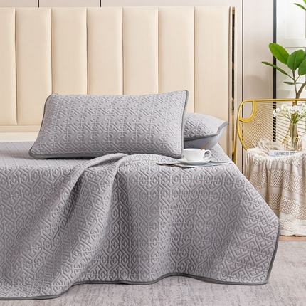 美丽折家纺 2025新款云母冰丝乳胶凉席三件套系列 波尔多-灰