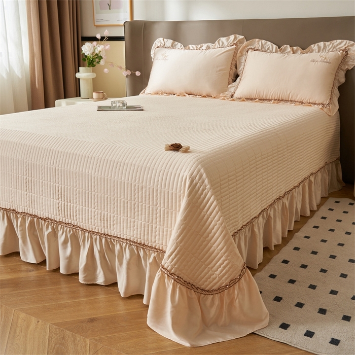 91家纺网 家纺一手货源 找家纺 恒爱家纺  2025新款莫代尔柔情似水多功能夏被床盖四件套			 			 美人玉