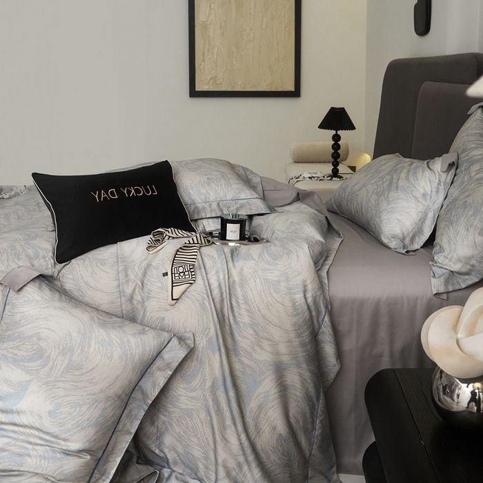 91家纺网 家纺一手货源 找家纺 金奇达2025新款【盛夏流年】-茧养莱赛尔四件套（标准号全网控价（折后券后）不低于258元） 圣戈尔