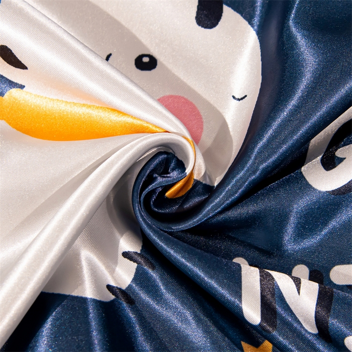 91家纺网 家纺一手货源 找家纺 梦舒羽 2025新款可水洗冰丝卡通枕套宿舍48x74cm单人凉爽枕头套 北极熊