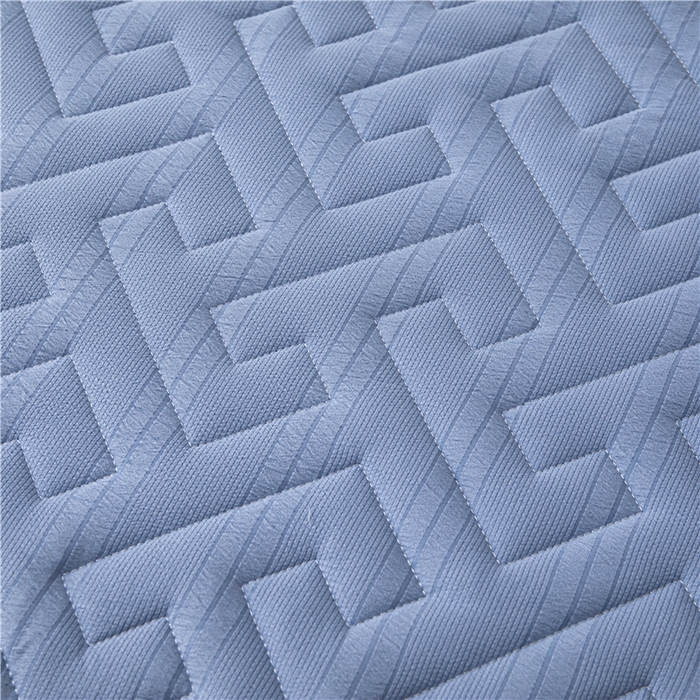 91家纺网 家纺一手货源 找家纺 屹成家纺 2025新款水洗泡泡棉床裙三件套 帝天蓝