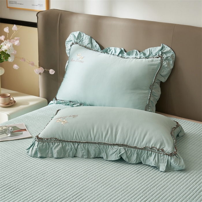 91家纺网 家纺一手货源 找家纺 恒爱家纺  2025新款莫代尔柔情似水多功能夏被床盖四件套			 			 浅灰蓝