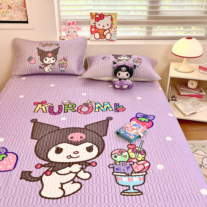 91家纺网 家纺一手货源 找家纺 金爱家 2025新款正版三丽鸥凉感乳胶凉席 夏日冰爽