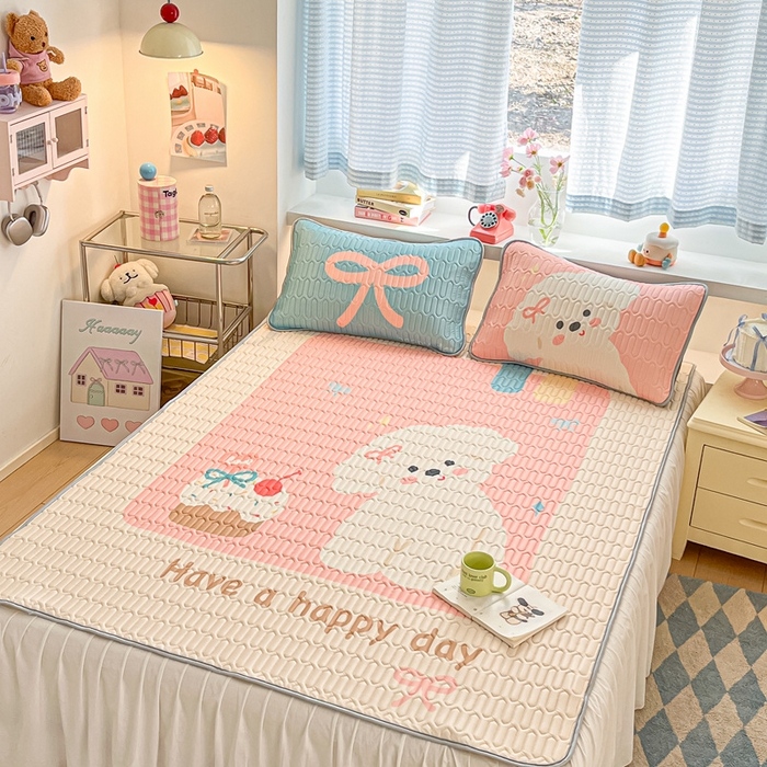 91家纺网 家纺一手货源 找家纺 川悦生活 2025新款大阪凉感丝凉席 莫妮恰