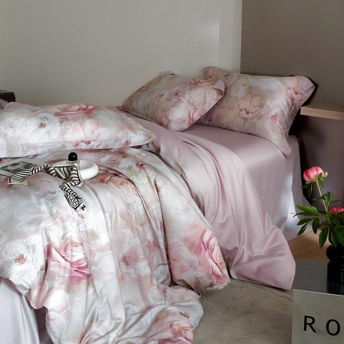 91家纺网 家纺一手货源 找家纺 金奇达2025新款【艺术花卉】-茧养莱赛尔四件套（标准号全网控价（折后券后）不低于228元） 丽娜