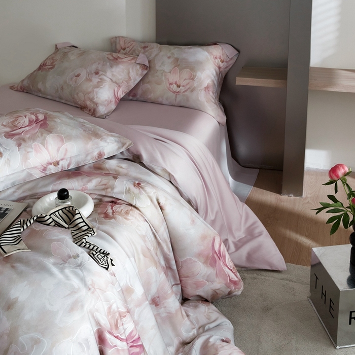 91家纺网 家纺一手货源 找家纺 金奇达2025新款【艺术花卉】-茧养莱赛尔四件套（标准号全网控价（折后券后）不低于228元） 丽娜