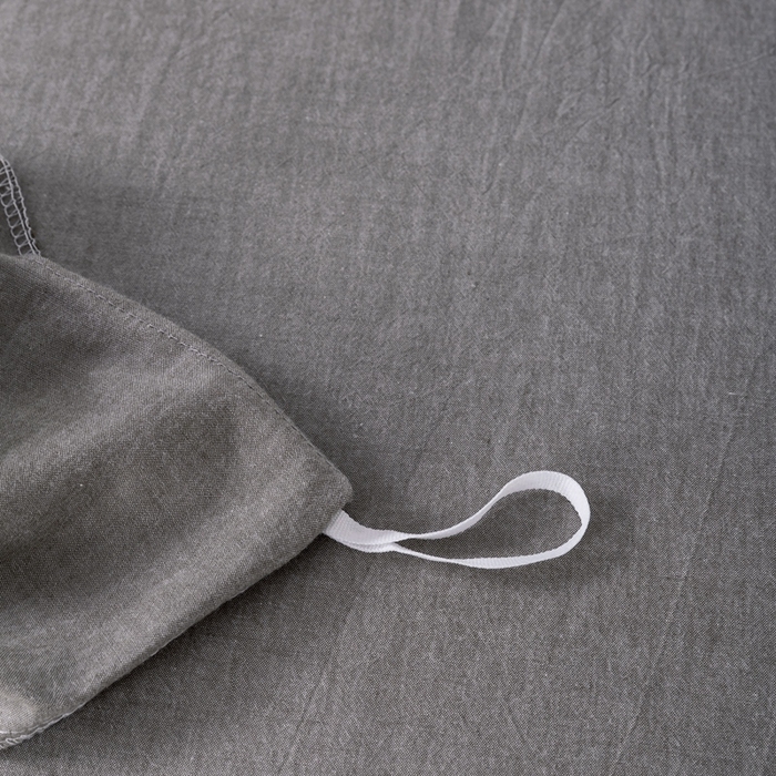 91家纺网 家纺一手货源 找家纺 玖弘家居 2025新款水洗棉单被套 浅灰