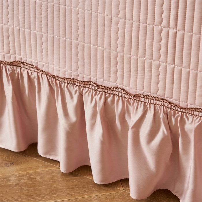 91家纺网 家纺一手货源 找家纺 恒爱家纺  2025新款莫代尔柔情似水多功能夏被床盖四件套			 			 浅豆沙