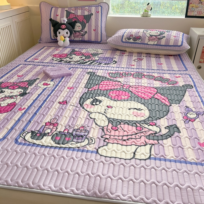 91家纺网 家纺一手货源 找家纺 金爱家 2025新款正版三丽鸥凉感乳胶凉席 购物库洛米