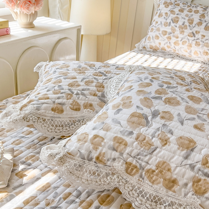 91家纺网 家纺一手货源 找家纺 麒豆豆 2025新款天丝印花床笠 薇拉