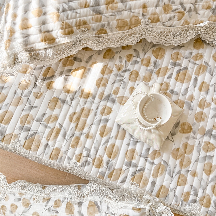 91家纺网 家纺一手货源 找家纺 麒豆豆 2025新款天丝印花床笠 薇拉