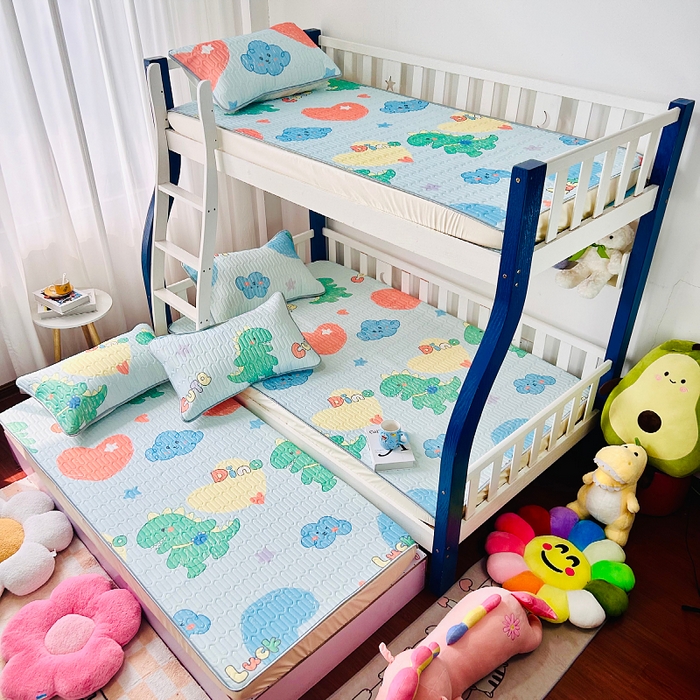 91家纺网 家纺一手货源 找家纺 小虾米 2025乳胶凉席上下床床笠 小恐龙兰