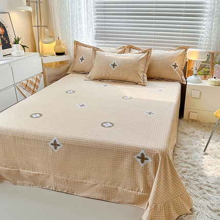 91家纺网 家纺一手货源 找家纺 （总）简约家纺 2025新款全棉磨毛印花单品床单