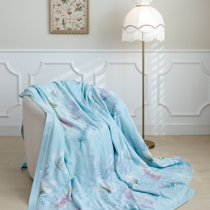 棉生活家纺 2025新款春夏莫代尔天丝夏被 彩羽