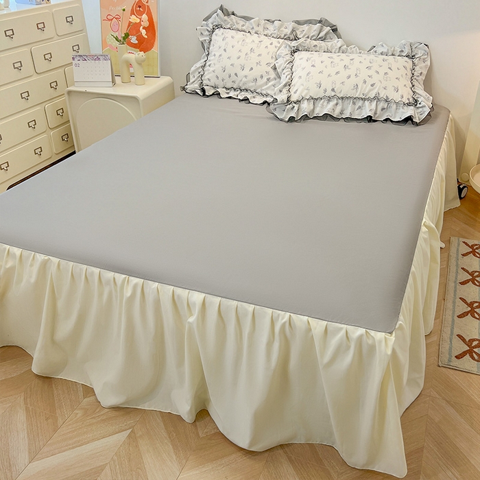 91家纺网 家纺一手货源 找家纺 （总）眠帛家居 2025新款A类皱皱纱蕾丝花边四件套