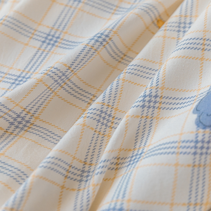 91家纺网 家纺一手货源 找家纺 珍爱家纺 2025新款A类针织棉双层纱夹棉床盖床裙花边单件三件四件套熊先生