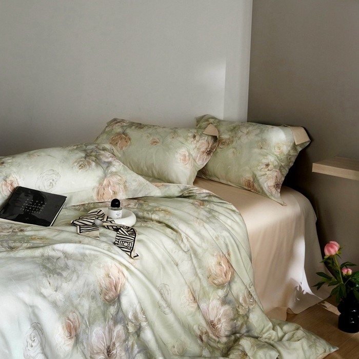 91家纺网 家纺一手货源 找家纺 金奇达2025新款【艺术花卉】-茧养莱赛尔四件套（标准号全网控价（折后券后）不低于228元） 贝里斯