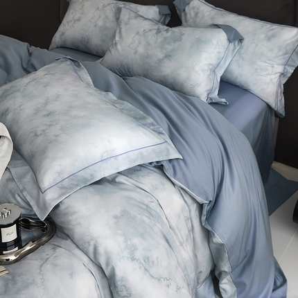 金奇达2025新款【盛夏流年】-茧养莱赛尔四件套（标准号全网控价（折后券后）不低于258元） 墨尔本-星空蓝