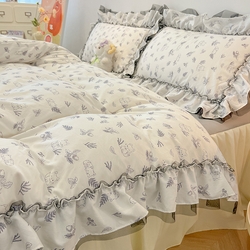 91家纺网 家纺一手货源 找家纺 （总）眠帛家居 2025新款A类皱皱纱蕾丝花边四件套,阿狸,蝶舞,芬芳,锦簇,温馨,香溢