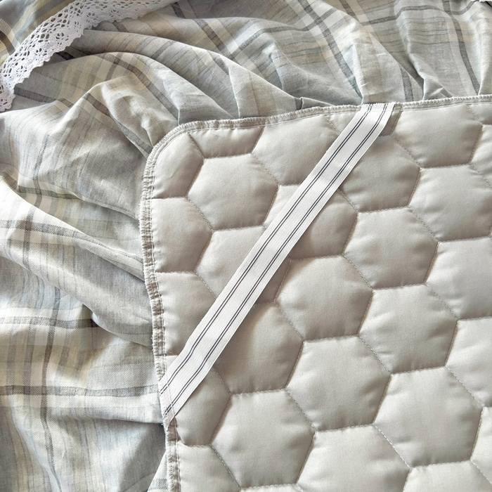 91家纺网 家纺一手货源 找家纺 情煊家纺 2025新款全棉印花小清新夹棉枕套 伯格灰