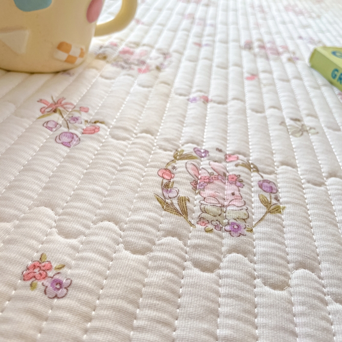 91家纺网 家纺一手货源 找家纺 857家居 2025新款针织双层纱床盖三件套 梦乐